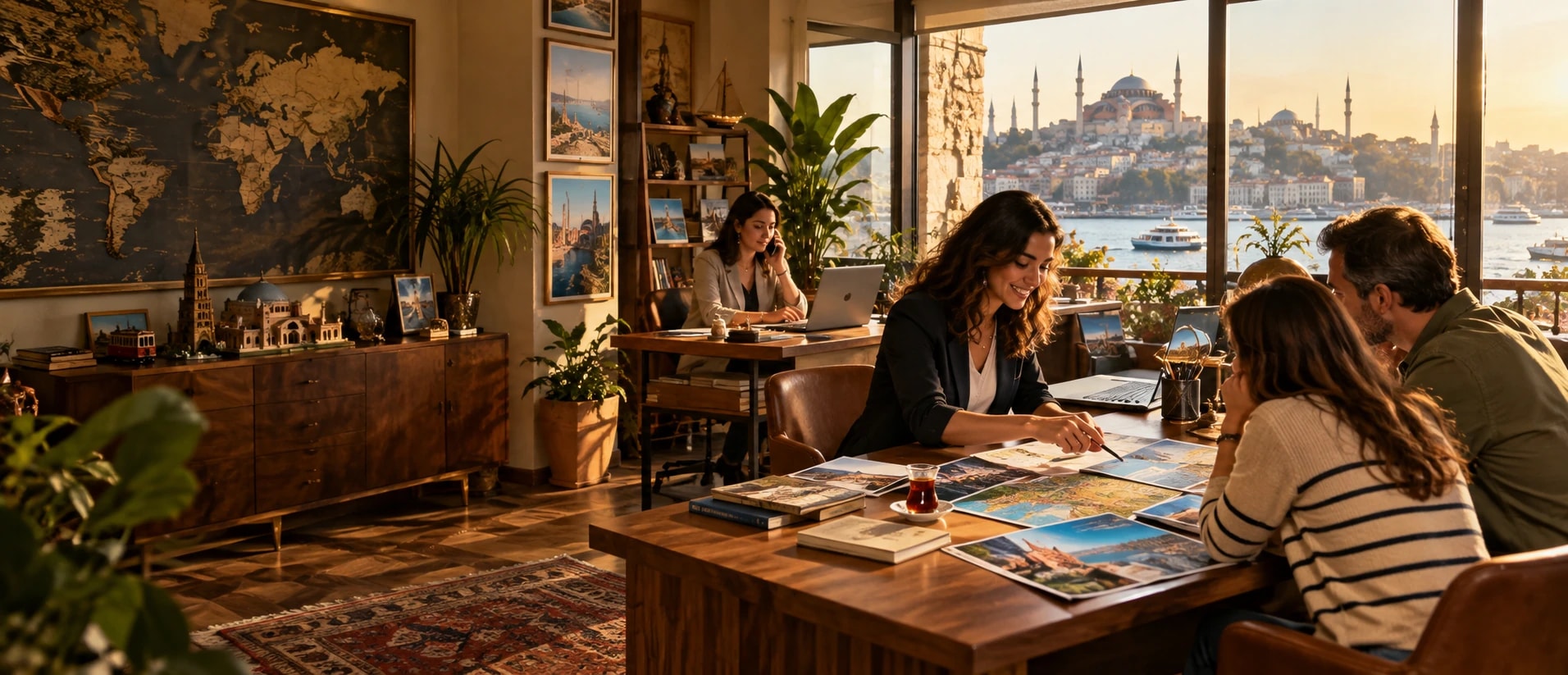 Seyahat acentesi: iş yerinden bir görünüm
