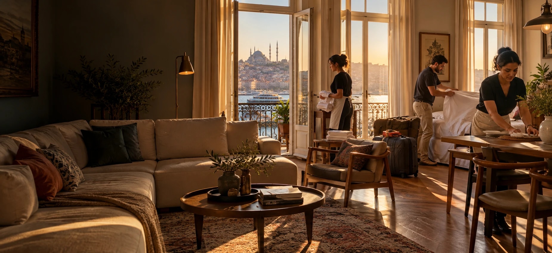 Günlük kiralık ev / villa: iş yerinden bir görünüm