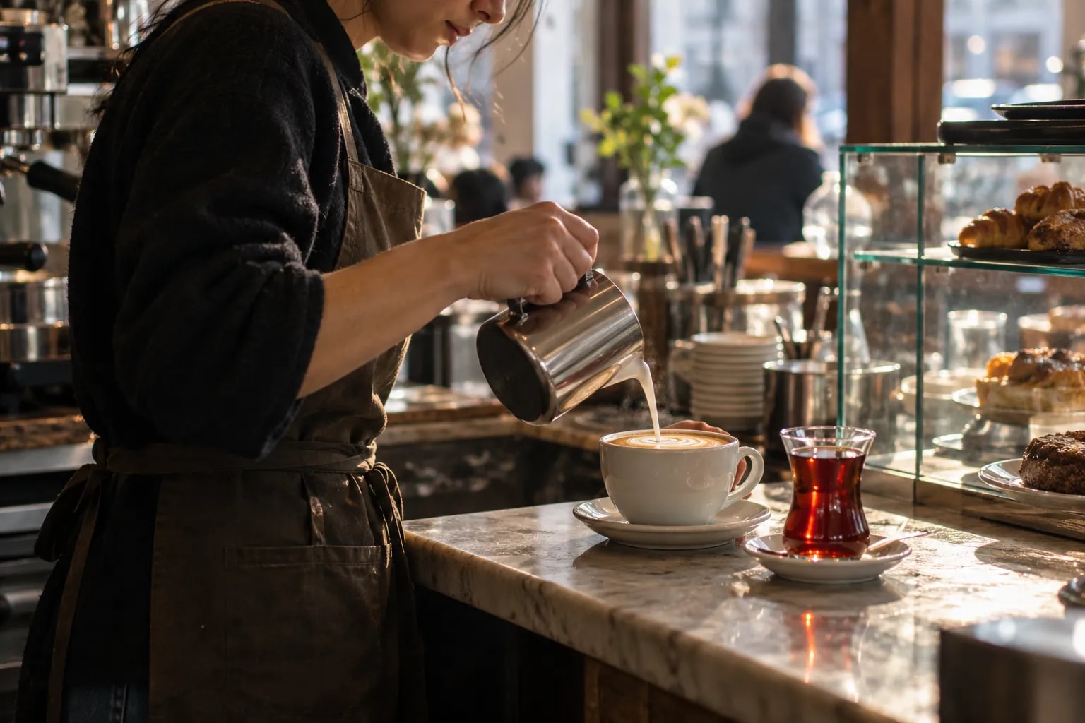 Kafe: iş yerinden bir görünüm