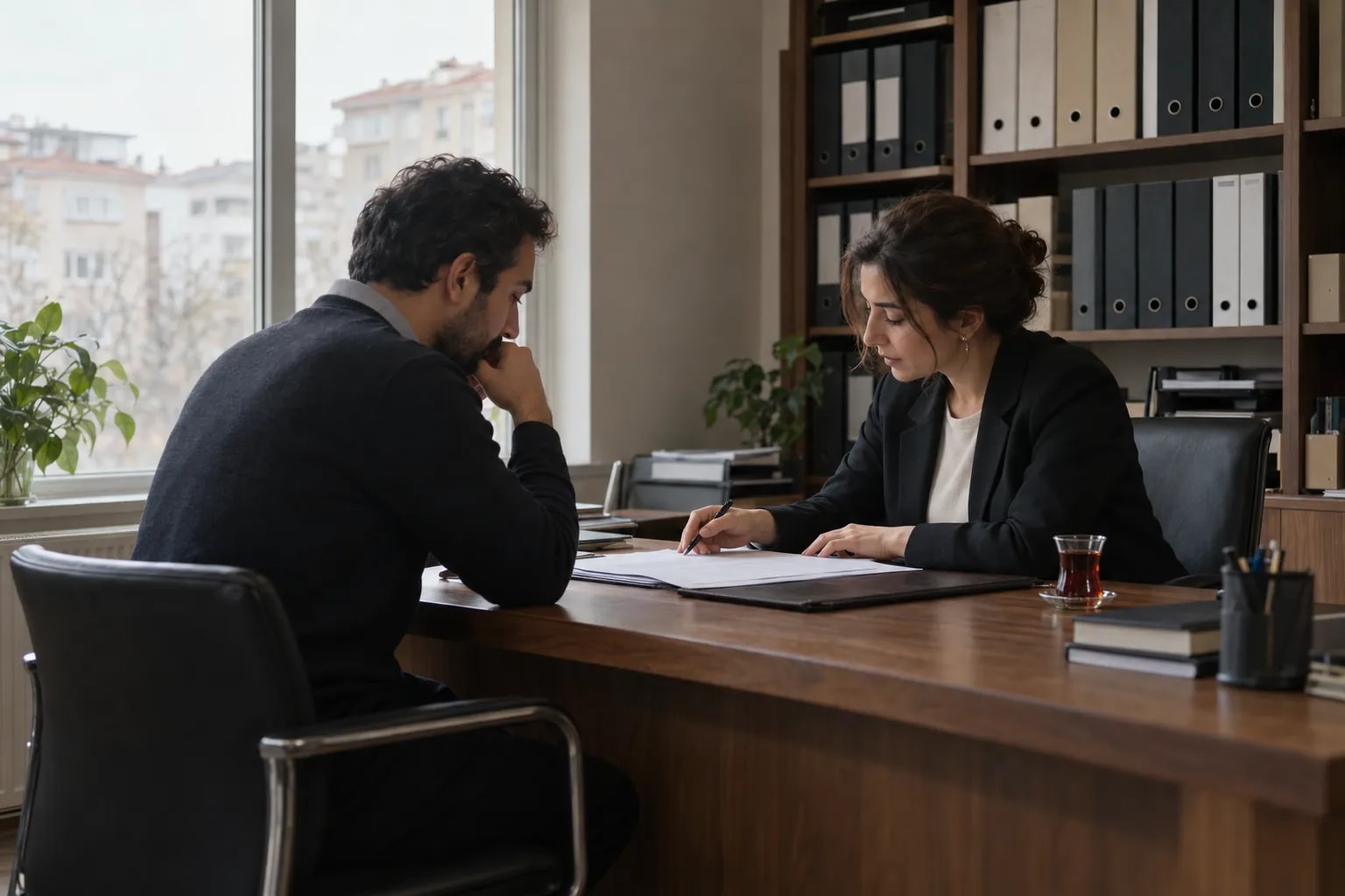 Hukuk bürosu: iş yerinden bir görünüm