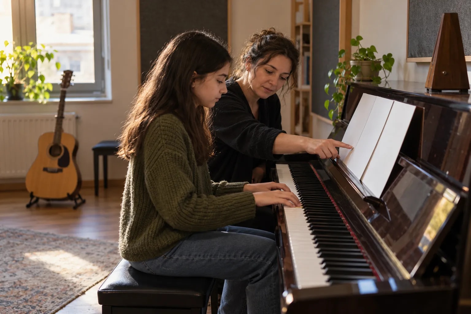 Müzik okulu: iş yerinden bir görünüm