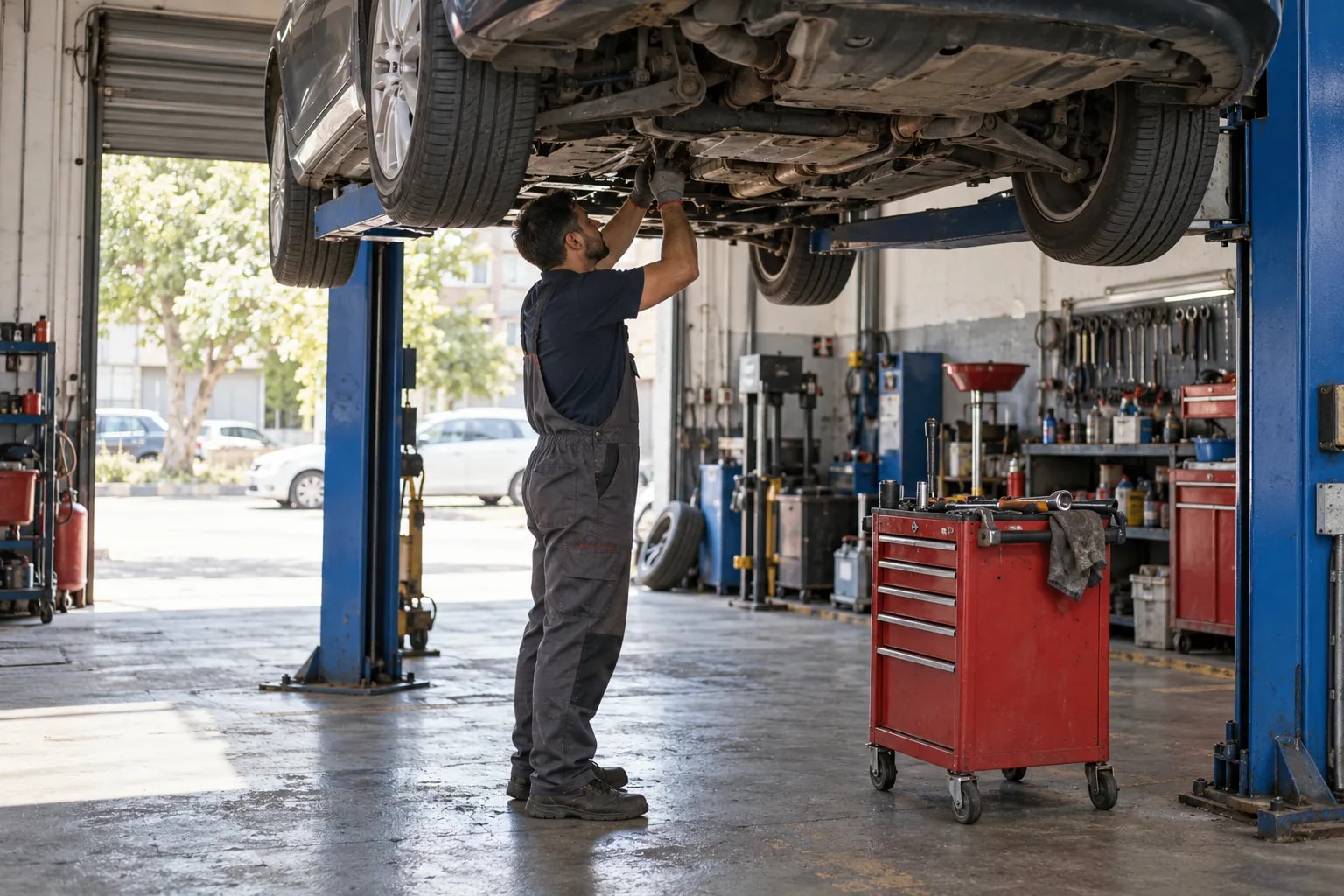 Oto servis: iş yerinden bir görünüm