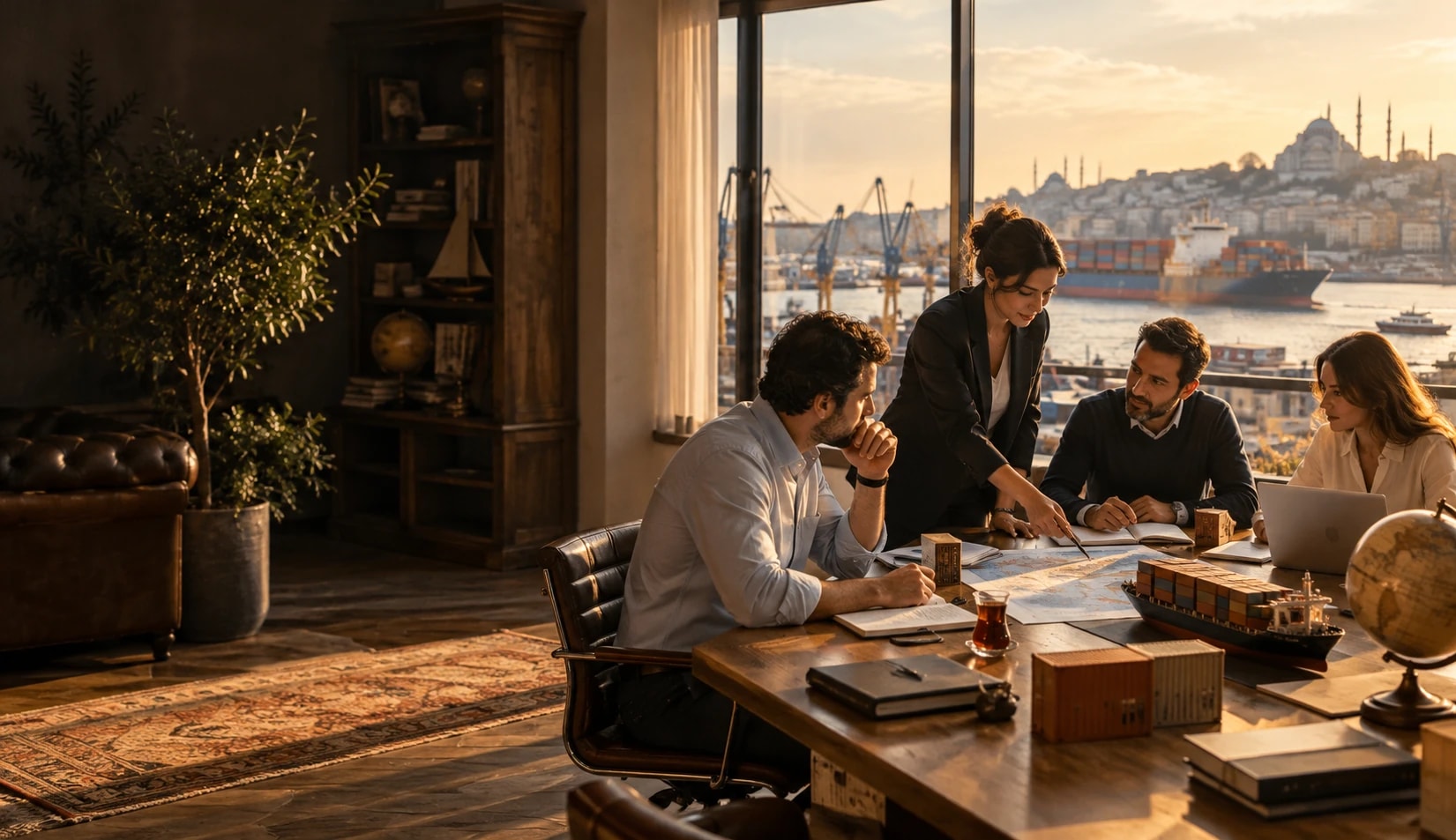Dış ticaret firması: iş yerinden bir görünüm