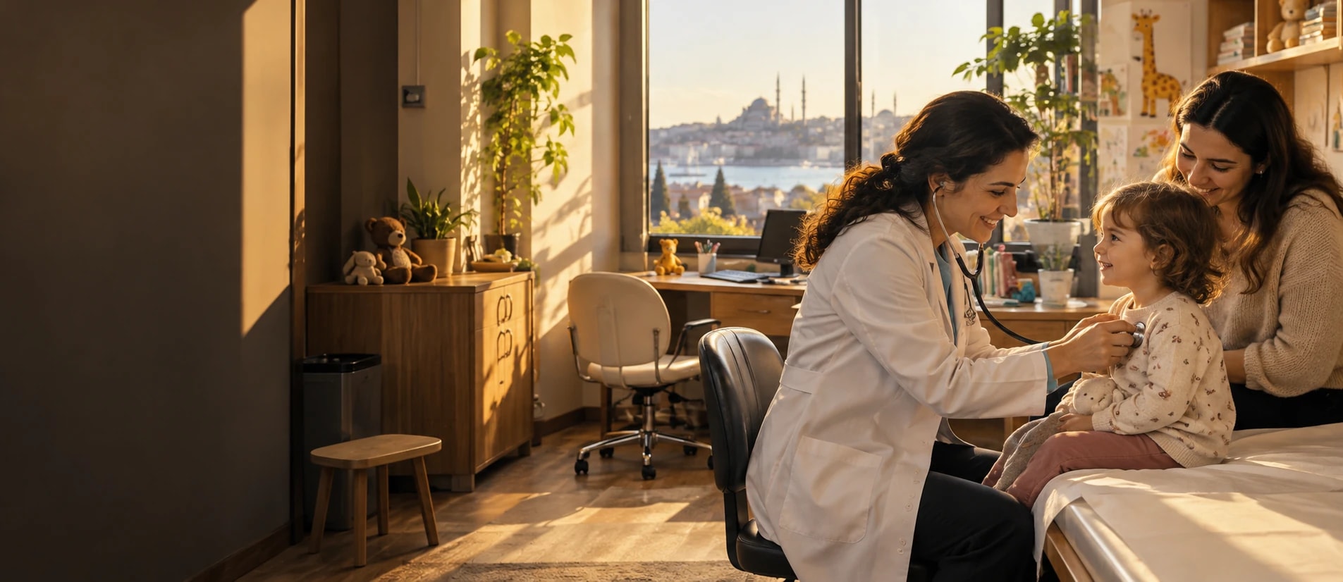 Çocuk kliniği: iş yerinden bir görünüm