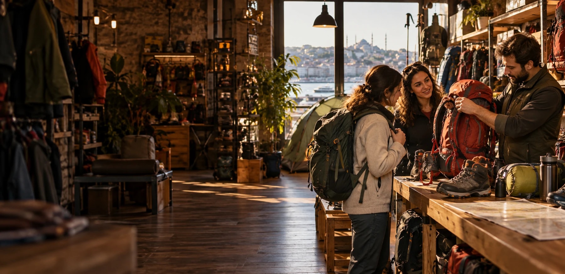 Spor ve outdoor mağazası: iş yerinden bir görünüm